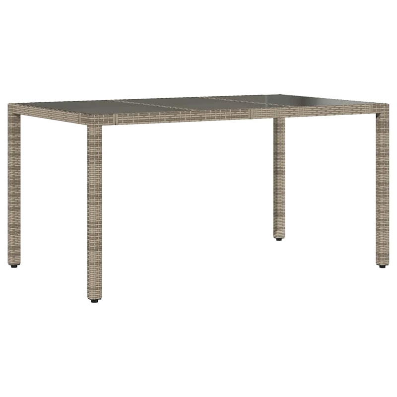 Afuera Living Contemporary 9 Piece Poly Rattan Bistro Set in Gray