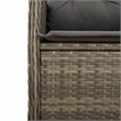 Afuera Living Contemporary 7 Piece Poly Rattan Large Bistro Set in Gray