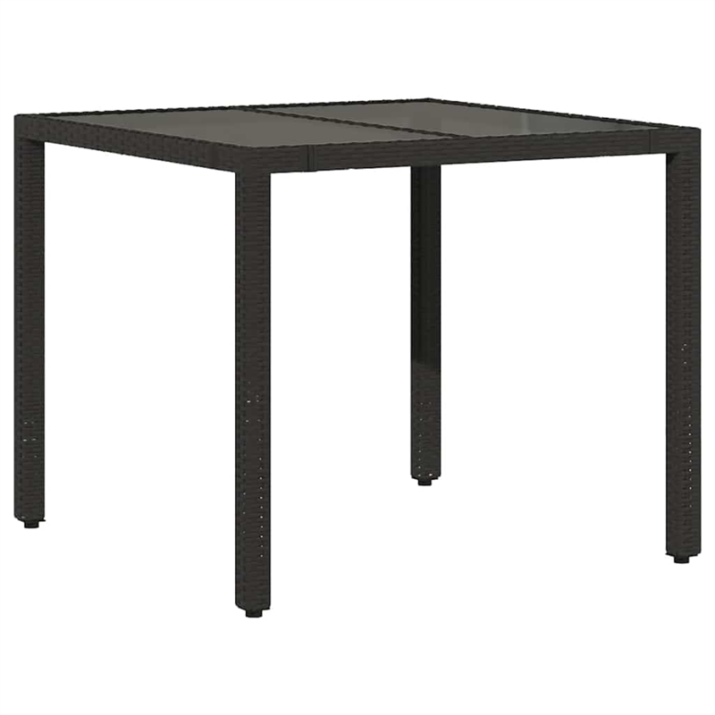 Afuera Living 3 Piece Poly Rattan Medium Bistro Set in Black