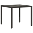 Afuera Living 3 Piece Poly Rattan Medium Bistro Set in Black