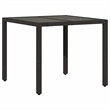 Afuera Living Contemporary 5 Piece Poly Rattan Bistro Set in Black