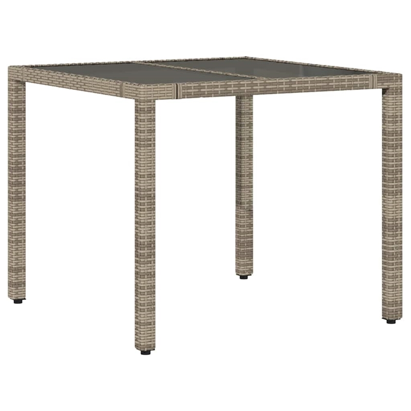 Afuera Living Contemporary 5 Piece Poly Rattan Bistro Set in Gray