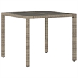 Afuera Living Contemporary 5 Piece Poly Rattan Bistro Set in Gray