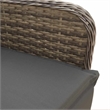 Afuera Living Contemporary 7 Piece Poly Rattan Bistro Set in Gray