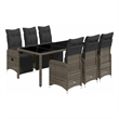 Afuera Living Contemporary 7 Piece Poly Rattan Bistro Set in Gray