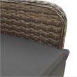 Afuera Living Contemporary 7 Piece Poly Rattan Large Bistro Set in Gray
