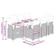 Afuera Living Contemporary Synthetic Poly Rattan Bistro Set in Gray