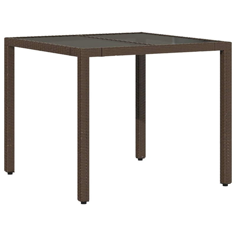 Afuera Living Contemporary Synthetic Poly Rattan Garden Bistro Set in Brown
