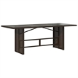Afuera Living Contemporary 7 Piece Poly Rattan Bistro Set in Brown/Cream