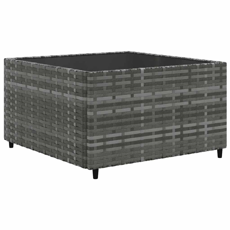 Afuera Living Contemporary Synthetic Poly Rattan  Medium Lounge Set in Gray