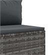 Afuera Living Contemporary Synthetic Poly Rattan  Medium Lounge Set in Gray