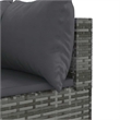Afuera Living Contemporary Synthetic Poly Rattan  Medium Lounge Set in Gray