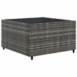 Afuera Living Contemporary 7 Piece Poly Rattan Lounge Set in Gray