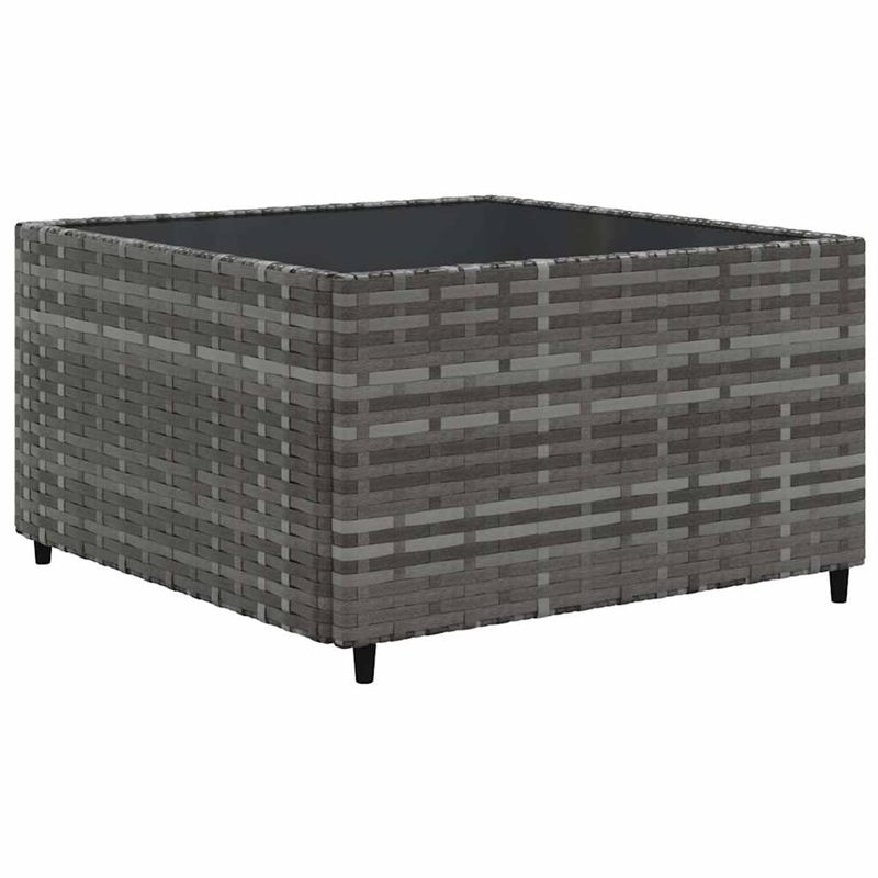 Afuera Living Contemporary Synthetic Poly Rattan 8 Piece Lounge Set in Gray