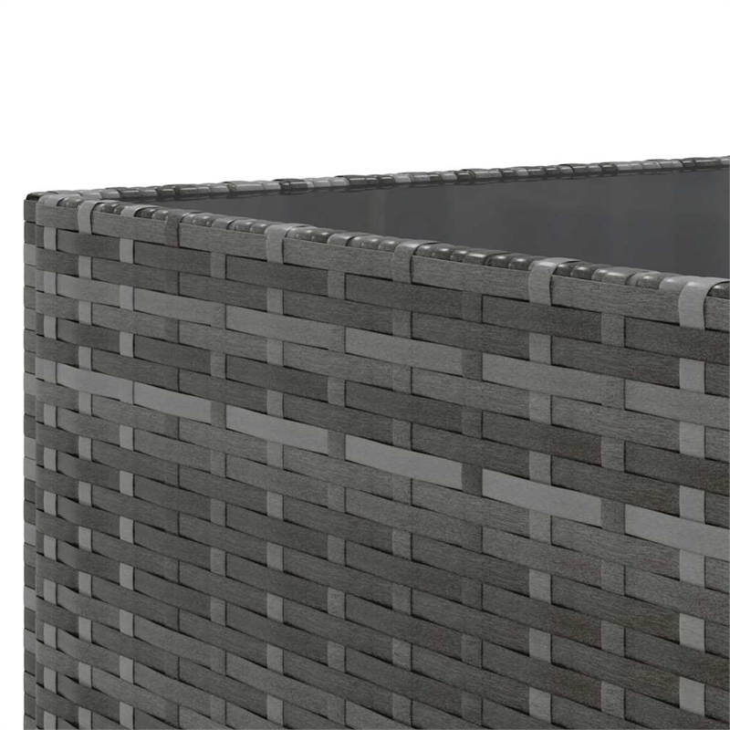 Afuera Living Contemporary Synthetic Poly Rattan 8 Piece Lounge Set in Gray