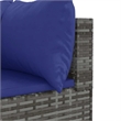 Afuera Living Contemporary Synthetic Poly Rattan 8 Piece Lounge Set in Gray