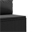 Afuera Living Contemporary 6 Piece Poly Rattan Lounge Set in Black