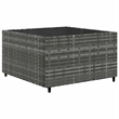 Afuera Living Contemporary 7 Piece Poly Rattan Small Lounge Set in Gray
