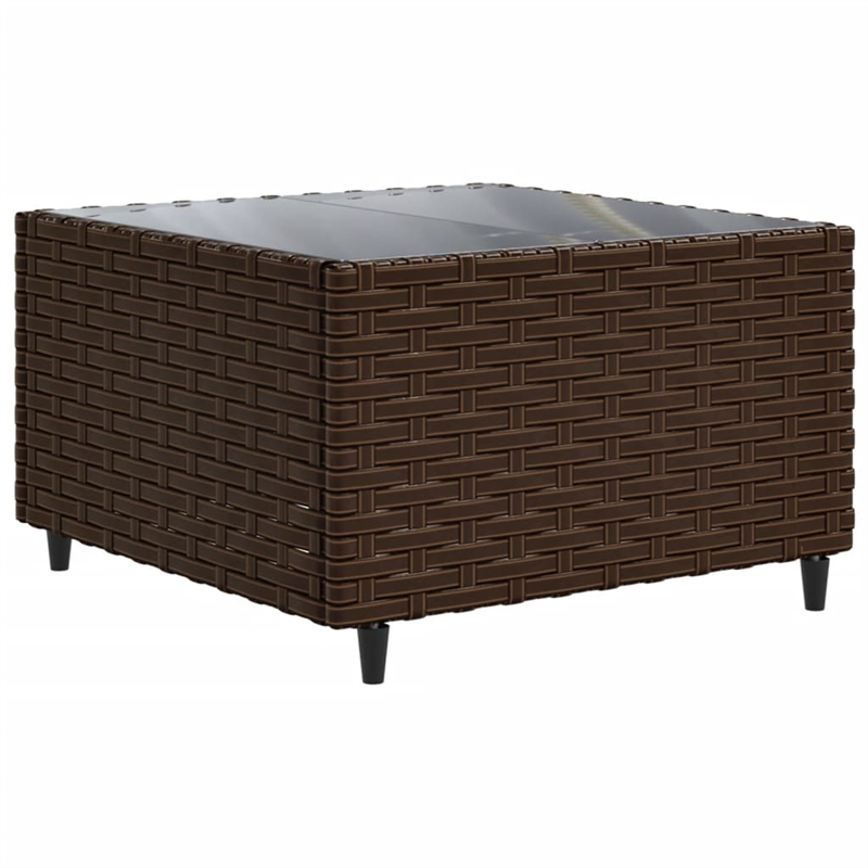 Afuera Living 11 Piece Poly Rattan Large Patio Sofa Set in Brown