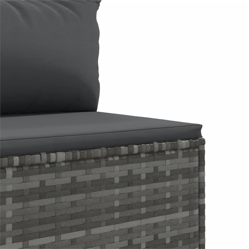 Afuera Living 10 Piece Poly Rattan Small Patio Sofa Set in Gray