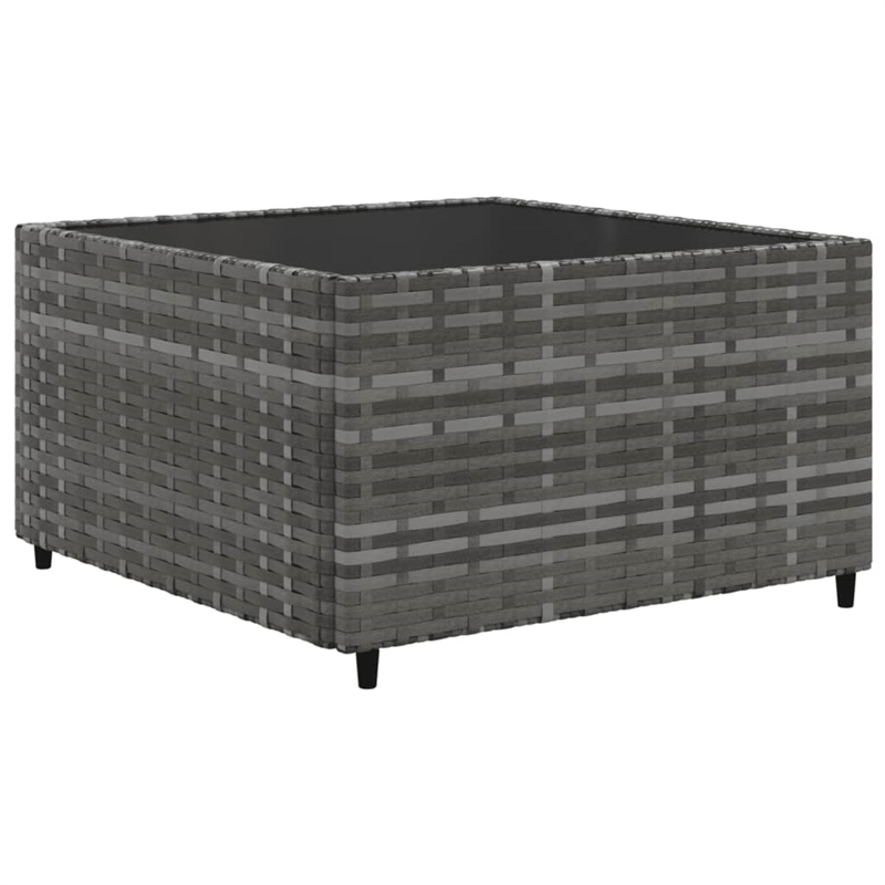 Afuera Living Contemporary 11 Piece Poly Rattan Patio Sofa Set in Gray