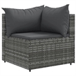 Afuera Living Contemporary 11 Piece Poly Rattan Large Lounge Set in Gray