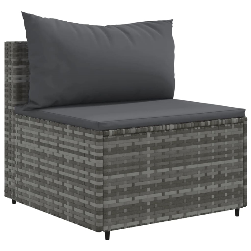 Afuera Living Contemporary 11 Piece Poly Rattan Large Lounge Set in Gray