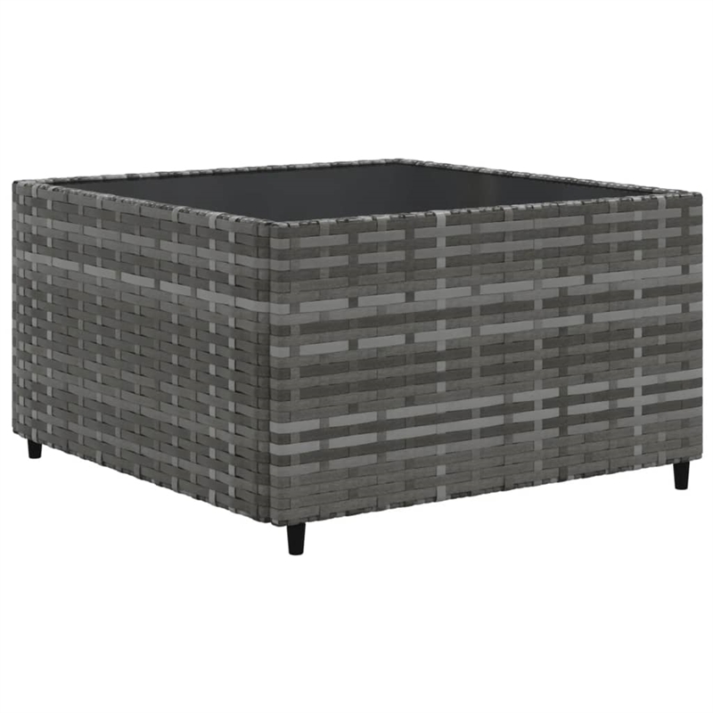 Afuera Living Contemporary 11 Piece Poly Rattan Large Lounge Set in Gray