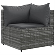 Afuera Living 9 Piece Poly Rattan Large Patio Sofa Set in Gray