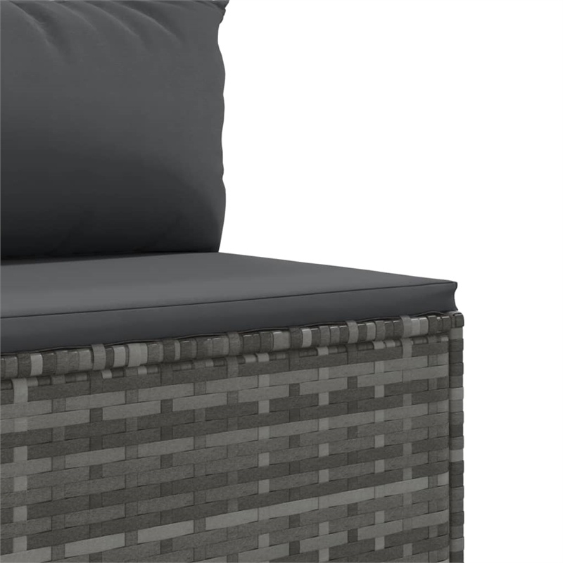 Afuera Living 9 Piece Poly Rattan Large Patio Sofa Set in Gray