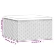 Afuera Living Contemporary 4 Piece Poly Rattan Lounge Set in Gray