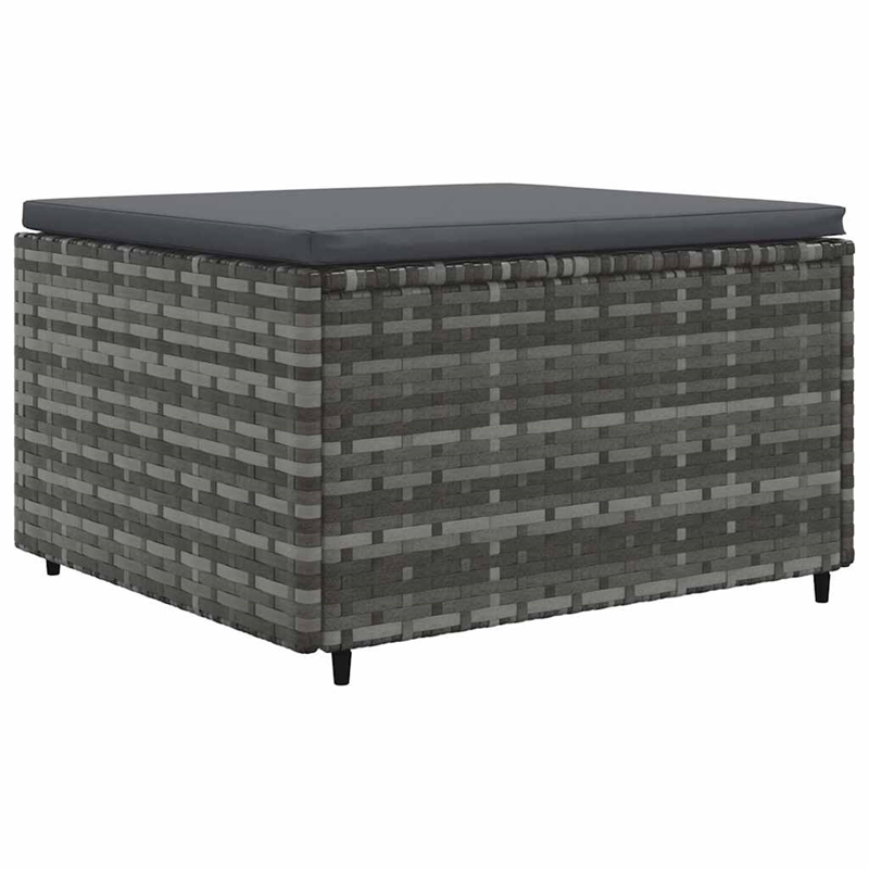 Afuera Living Contemporary 4 Piece Poly Rattan Lounge Set in Gray