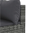 Afuera Living Contemporary 4 Piece Poly Rattan Lounge Set in Gray
