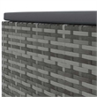 Afuera Living Contemporary 4 Piece Poly Rattan Lounge Set in Gray