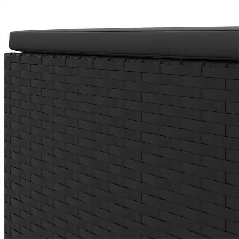 Afuera Living Contemporary 4 Piece Poly Rattan Small Lounge Set in Black
