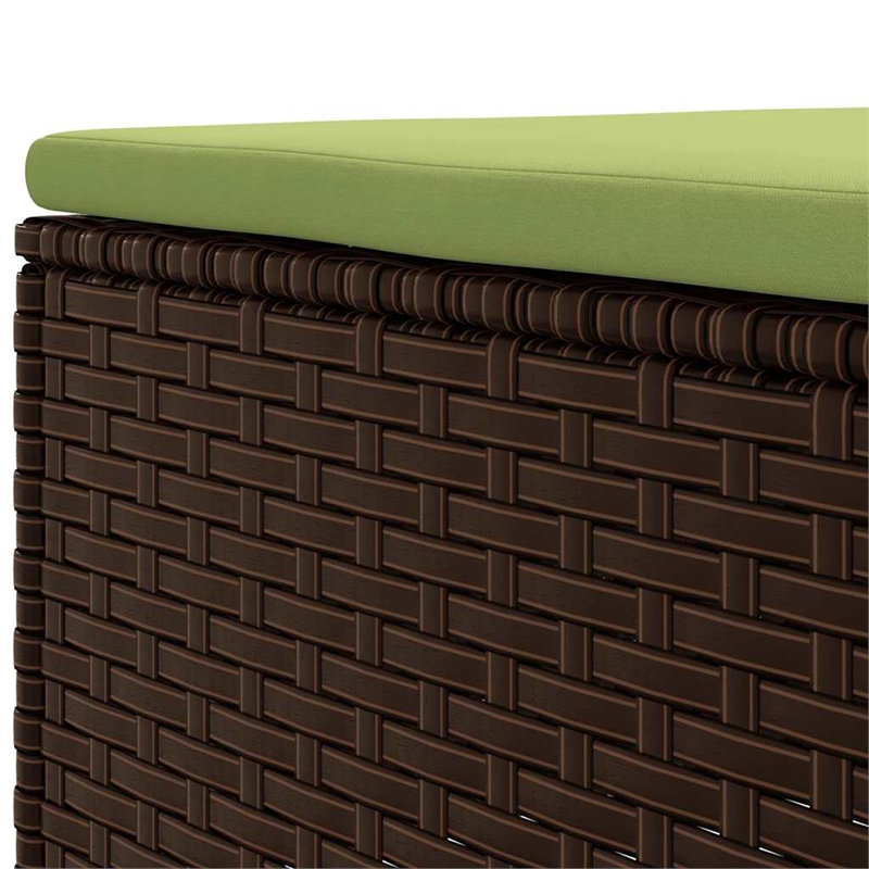 Afuera Living Contemporary 6 Piece Poly Rattan Lounge Set in Brown