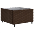 Afuera Living Contemporary 6 Piece Poly Rattan Lounge Set in Brown