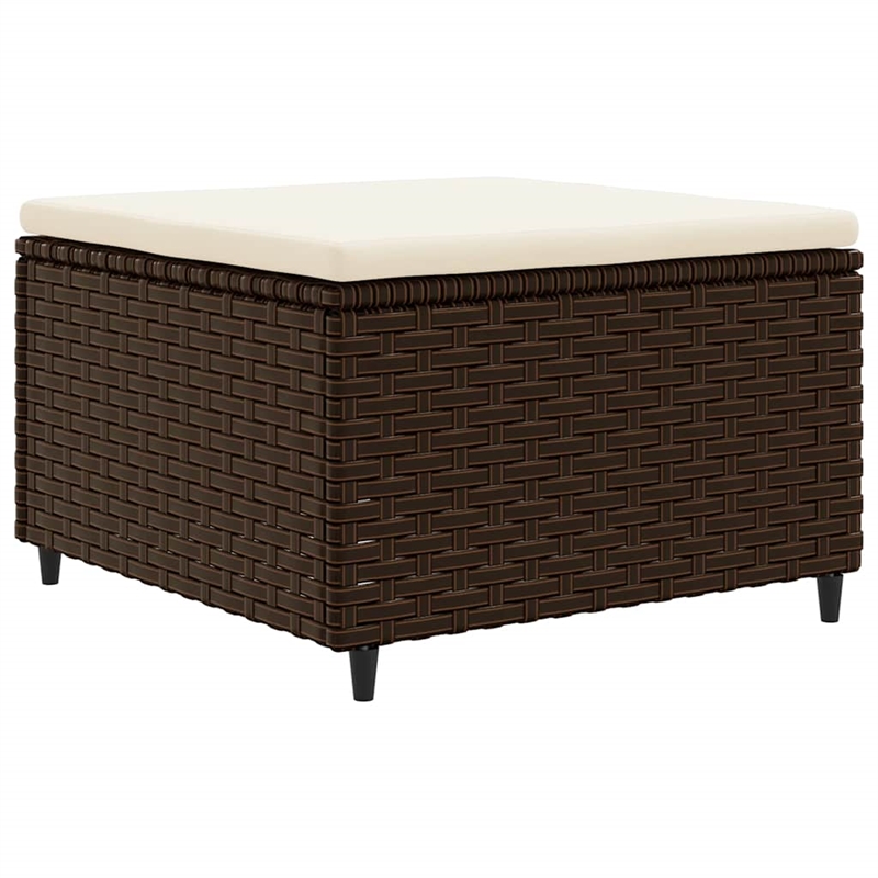 Afuera Living Contemporary 5 Piece Poly Rattan Lounge Set in Brown