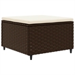 Afuera Living Contemporary 5 Piece Poly Rattan Lounge Set in Brown