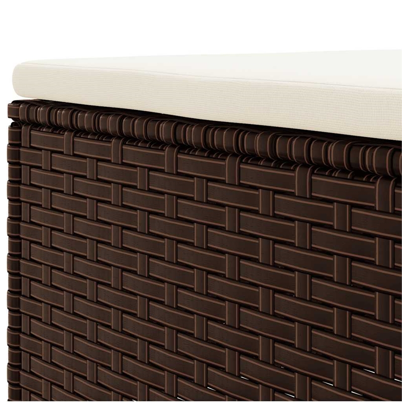 Afuera Living Contemporary 5 Piece Poly Rattan Lounge Set in Brown