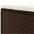 Afuera Living Contemporary 5 Piece Poly Rattan Lounge Set in Brown