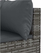 Afuera Living Contemporary 4 Piece Poly Rattan Small Lounge Set in Gray