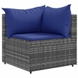 Afuera Living Contemporary 6 Piece Poly Rattan Medium Lounge Set in Gray