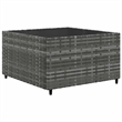 Afuera Living Contemporary 7 Piece Poly Rattan Lounge Set in Gray
