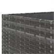 Afuera Living Contemporary 7 Piece Poly Rattan Lounge Set in Gray