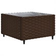 Afuera Living Contemporary Synthetic Poly Rattan  Lounge Set in Green/Brown