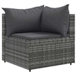 Afuera Living 7 Piece Poly Rattan Lounge Set in Gray/Anthracite