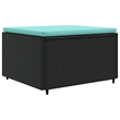 Afuera Living Synthetic Poly Rattan 7 Piece Lounge Set in Black/Blue
