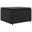 Afuera Living Contemporary 7 Piece Poly Rattan Lounge Set in Black