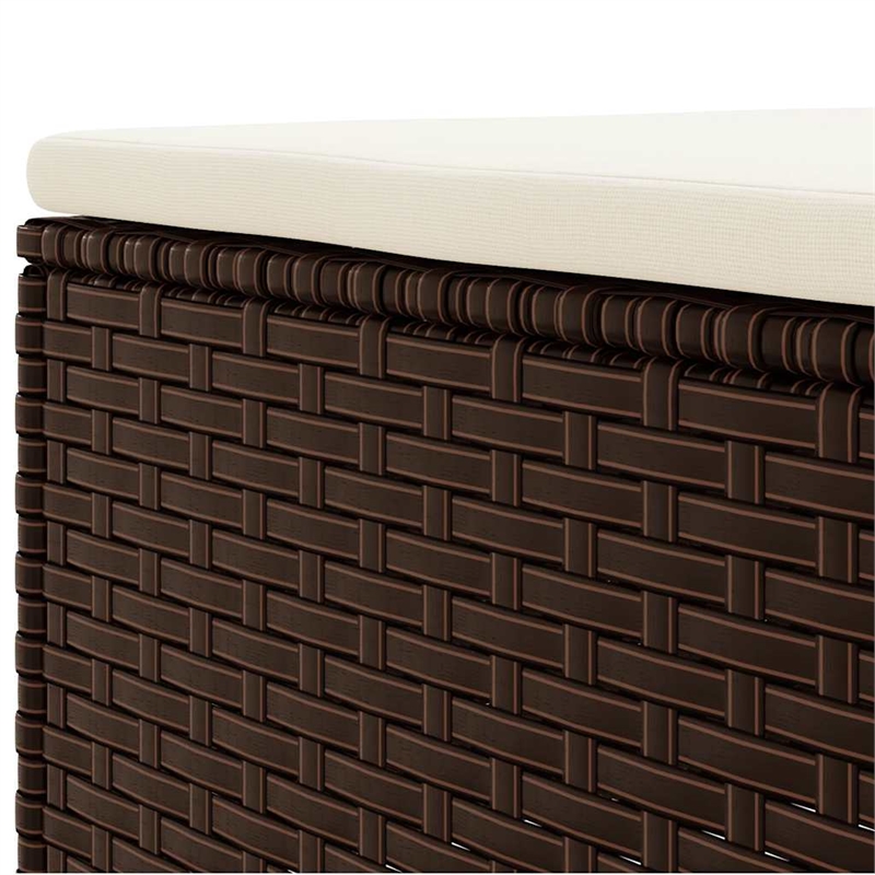 Afuera Living 8 Piece Poly Rattan Large Lounge Set in Brown/Cream